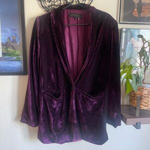 Endless Rose Rich Purple Velvet Jacket